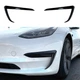 Накладки на противотуманные фары для Tesla Model 3 2017-2024 ABS пластик, цвет черный глянец для Tesla Model 3 2017- (9092) - изображение 1