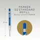 Гелевые сменные стержни Parker Quink Gel Cиний 2 шт (2136210) - изображение 4