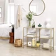 Консольний столик, консоль для вітальні Songmics VASAGLE GLAMOUR 100x73x30 Gold - зображення 5