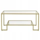 Журнальний склянний столик Songmics Glamour золото 55 x 100 x 45 см - зображення 1