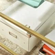 Журнальний склянний столик Songmics Glamour золото 55 x 100 x 45 см - зображення 8