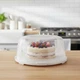Тортівниця кругла з кришкою 33×12 см, харчовий пластик, Білий (053-WHITE) - зображення 5