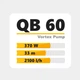 Вихровий насос TEKK HAUS QB60 кабель 1 м (370 Вт) - зображення 5