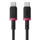 Кабель Baseus Dura Series Fast Charging Type-C to Type-C 100W (2m) Black/Red - зображення 1