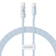 Кабель Baseus Gem Fast-Charging Type-C to Type-C 100W (2m) blue - зображення 1