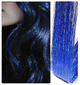 Тонкие темно-синие голографические пряди dark blue 120 см для волос канекалона блестящие декоративные нити голографик для прически - изображение 2