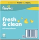 Упаковка детских влажных салфеток Pampers Fresh Clean 80 шт х 9 пачек (720 шт) (8006530134583) - изображение 2