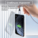 Кабель шнур USB Lightning Univerza для быстрой зарядки и передачи данных iPhone iOS устройств, планшета, наушников лайтнинг провод 2 м 2,4А 12W медный в нейлоновой оплетке Серый 10_5_2m_1B - изображение 7