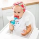 Игрушка погремушка с грызунком для младенцев Babyono Арбуз 3м+ 6х14 см синяя 499 - изображение 3
