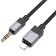 Аудіо кабель Aux Hoco UPA32A Clever digital (Lightning to AUX 3.5mm) (1m) Black - зображення 2