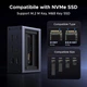 Док-станция 10 in 1 UGREEN CM923 M.2 NVMe SSD HDMI 4K@60Hz, USB-C/A 10Gbps, PD 100W, SD/TF для MacBook, Mac mini M4, ноутбуков Windows, iPad Pro Grey (55735) - изображение 3