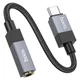 Адаптер переходник Hoco UPA32C Clever Type-C to AUX 3.5 mm с чипом DAC Grey - изображение 1