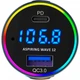 FM модулятор автомобільний Aspiring Wave 12 48Вт Bluetooth LED QC3.0 PD30W - зображення 7