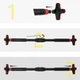 Турнік розсувний Cornix Pro+ 105-150 см XR-0288 Black/Red - зображення 8