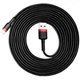 Кабель Baseus Lightning 1.5A 2M для iPhone Червоний із чорним - зображення 3