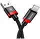 Кабель Baseus Lightning 1.5A 2M для iPhone Червоний із чорним - зображення 8