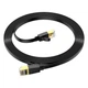 Кабель Hoco US07 чиста мідь плоский Ethernet RJ45 10м чорний - зображення 4
