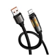 Кабель Hoco U136 Lightning 1.2м силіконовий з підсвічуванням 2.4A чорний для iPhone - зображення 4