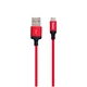 Кабель Hoco X14 Micro USB 1м чорний та червоний - зображення 3
