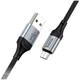 Кабель Hoco X102 текстильна оплетка Micro USB чорний 1.3 м - зображення 3