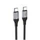 Кабель Hoco X102 текстильна оплетка 60W Type-C до Type-C чорний - зображення 1