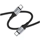 Кабель Hoco X102 текстильна оплетка 60W Type-C до Type-C чорний - зображення 9