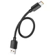 Кабель Hoco X96 Hyper Type-C 100W 0.25м Пластикова оплетка Чорний - зображення 6