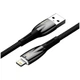 Кабель Baseus Glimmer Series 2.4A для iPhone Чорний текстильний 1м - зображення 6