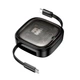 Кабель Hoco U140 Retractable 3 в 1 магнитный черный 0.95 м - изображение 5