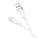 Кабель Hoco X109 силиконовый Micro USB 2.4A белый 1м - изображение 1