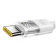 Кабель Baseus USB-A to USB-C 100W текстильна оплетка 1м для швидкого заряджання білий - зображення 3