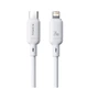 Кабель Baseus Silky Series Type-C to Lightning 20W 2m Белый - изображение 1
