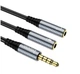 Кабель Hoco UPA21 2-in-1 3.5mm female to 2x 3.5mm male Сірий - зображення 8