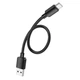 Кабель Hoco X96 Type-C 27W 0.25м Пластикова оплетка Чорний - зображення 4