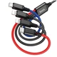 Кабель Hoco X76 4 в 1 черный для iPhone и Android с поддержкой быстрой зарядки Type-C Micro USB - изображение 3