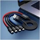 Кабель Hoco X76 4 в 1 черный для iPhone и Android с поддержкой быстрой зарядки Type-C Micro USB - изображение 6