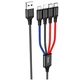 Кабель Hoco X76 4 в 1 черный для iPhone и Android с поддержкой быстрой зарядки Type-C Micro USB - изображение 9