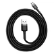 Кабель Baseus Micro USB 2.4A 0.5M сірий та чорний - зображення 7