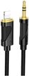 Кабель Hoco UPA30 Lightning 3.5mm Текстильная оплётка Черный - изображение 3