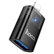 Адаптер Hoco UA36 USB female to iP male OTG прозрачный для устройств Apple черный - изображение 4