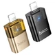 Адаптер Hoco UA36 USB female to iP male OTG прозрачный для устройств Apple черный - изображение 6