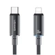 Кабель USAMS Cloud Series Type-C to Lightning 1.2м швидкий чорний заряд - зображення 1