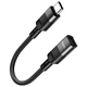 Кабель Hoco U107 текстильний Type-C male Lightning female 0.1м чорний - зображення 7