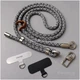 Шнурок на шею Rope Stripe Cord для украшений телефона черно-белый аксессуар для удобного ношения - изображение 1