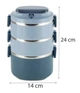 Ланч-бокс потрійний Kamille KM-2137 2400 мл синій - зображення 6