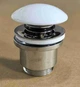 Донный клапан для умывальника Koer PW-01-11 1 1/4'' (кнопка) (Белая керамическая накладка) (KR3405) - изображение 10