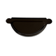 Заглушка желоба универсальная Alpine 125/90мм из словацкой стали 0,6 мм RAL 8019 Темно-коричневый - изображение 2