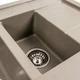 Гранитная мойка для кухни Platinum 7850W TOSKANA матовая прямоугольная, титан - изображение 4