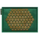Mata zdrowotna do akupresury Springos FA0154 z kolcami z poduszką 65 x 40 cm Zielono-złota (5907719490205) - obraz 6
