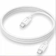 Кабель Hoco X122 USB-C/USB-C, 3A, 60W, гнучкий силікон, 1 м, швидка зарядка та передача даних, білий - зображення 1